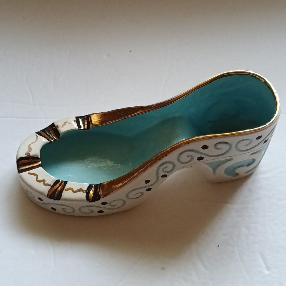 Vintage Ceramic High Heel Shoe Ashtray